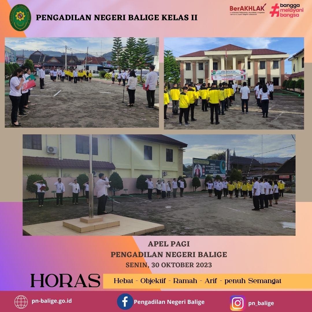 APEL PAGI  PN BALIGE PADA HARI SENIN 30 OKTOBER 2023